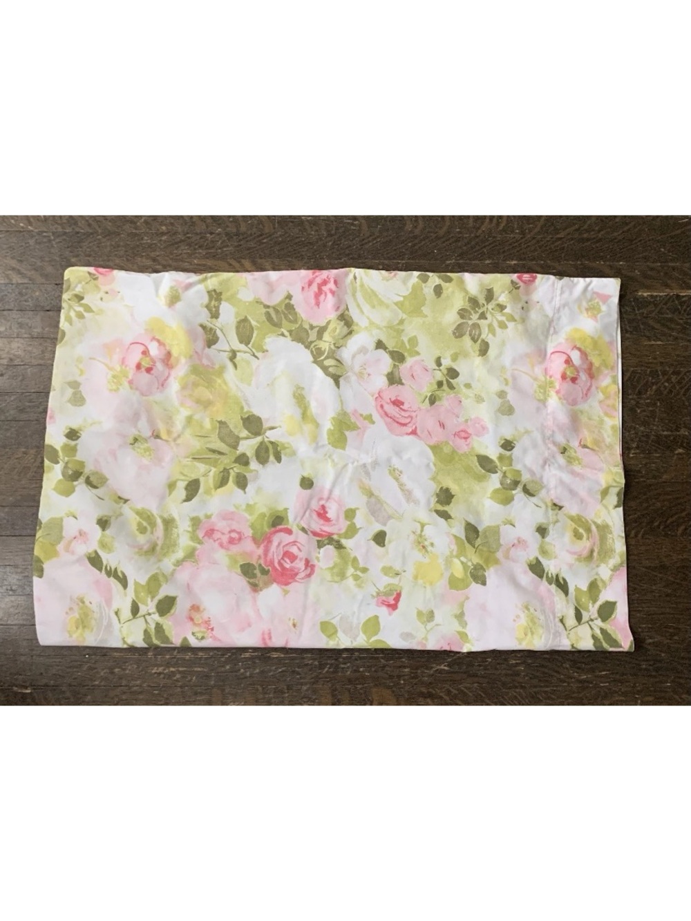 Vintage Cannon Royal Family Pink/Yellow Roses Pillowcase 1 No-Iron Percale